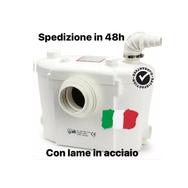 SANITRIT TRITURATORE MACERATORE WC SANITARIO LAVANDINO DOCCIA VASCA CON LAME