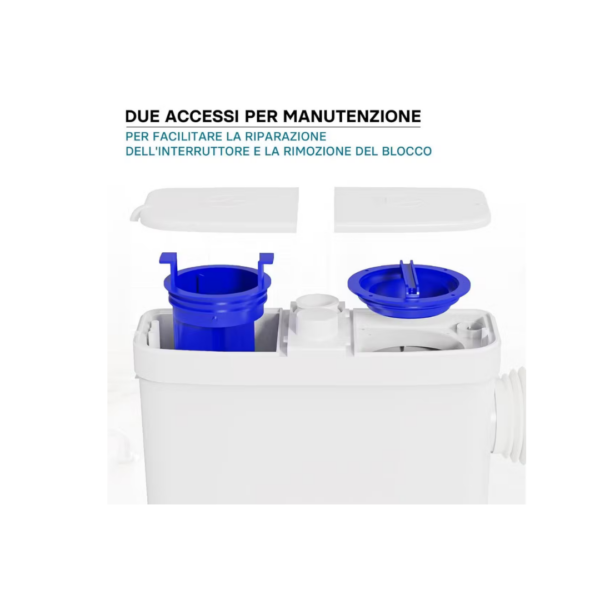 MACERATORE WC TRITURATORE SANITARIO LAVANDINO filo muro CON LAME tip SANITRIT - immagine 3