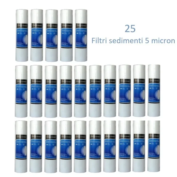 BOX 25 FILTRI SEDIMENTI 5 MICRON