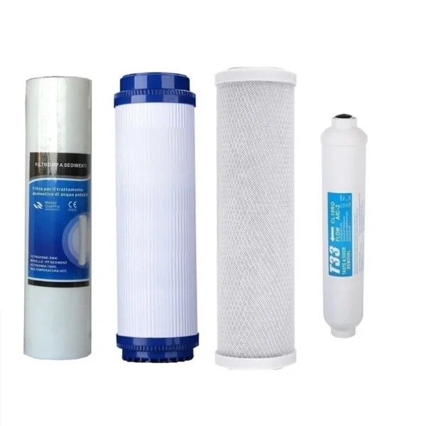 KIT COMPLETO PURIFICATORE OSMOSI - 4 FILTRI + 2 MEMBRANE DA 150 GPD + 1 MINERALE - immagine 2