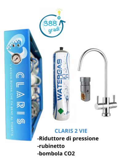 Osmosi inversa diretta CLARIS 2 vie 200 GPD con pompa a palette 102lt\h