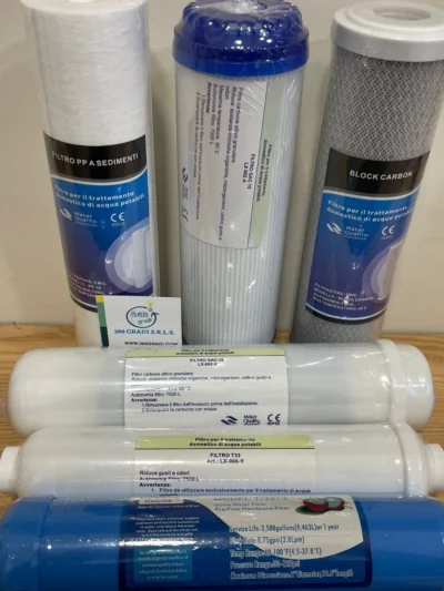 kit Filtri Acqua depuratore 6 stadi kit da 6 filtri t33