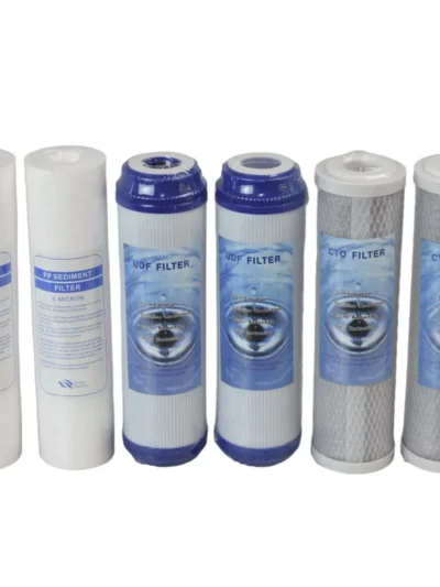 2x SET 3 FILTRI CARTUCCE ( 6 PEZZI ) DEPURATORE ACQUA FILTRAZIONE CARBONI 5μm
